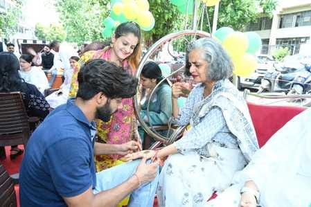 Judicial officers and lawyers celebrated Teej by swinging on swings