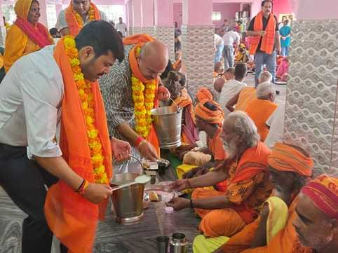 Inauguration of the shed on the roof of Shri Ram Mandir
