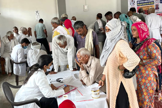 200 people got tested in the free camp