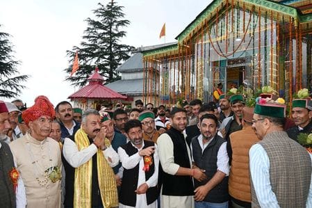 Pran Pratishtha program in the newly built temple of Kot Kali Mata in Baghi