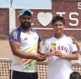 Kunal won silver medal in tennis