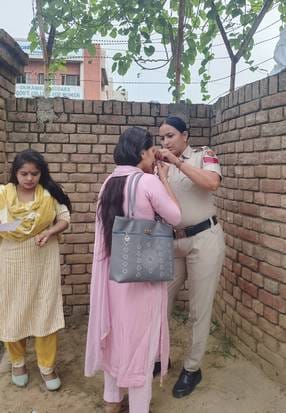 Women candidates were allowed entry after removing nose pins, hair rubber bands and bangles