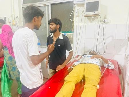 The goons beat up the devotees for not playing film songs