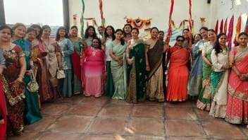 Women hummed songs of Saavan and celebrated Teej festival
