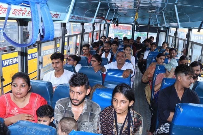 Six private bus drivers took empty buses without any candidates, roadways bus remained empty