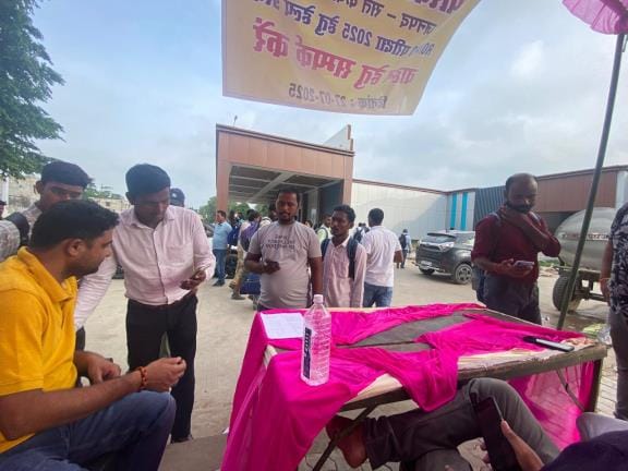 The Transport Department transported 250 candidates to the centre in 53 vehicles