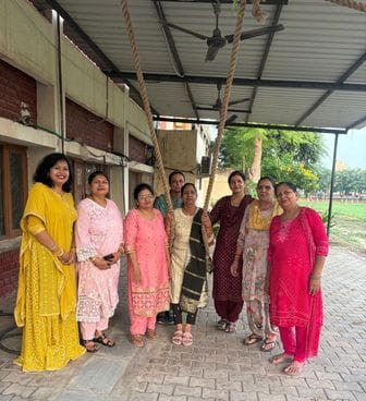 Teachers celebrated Teej in Hindu College