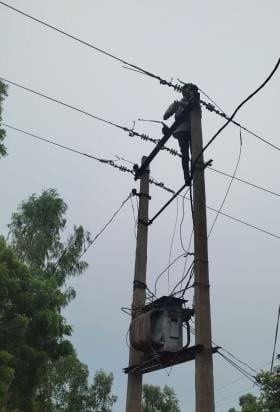 Electricity supply was disrupted for an hour due to falling of a tree