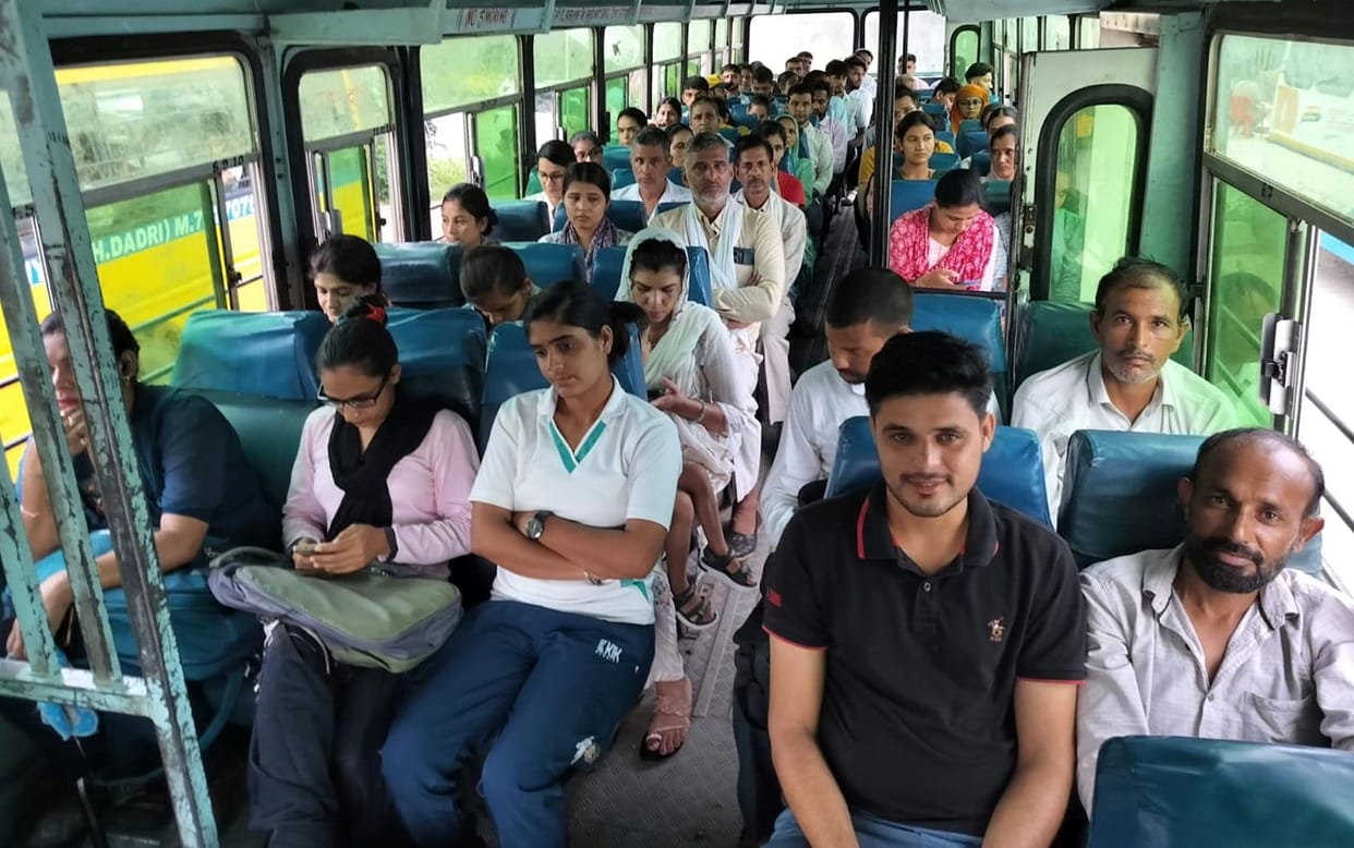 Candidates from Badhra seemed satisfied with the improved bus arrangements