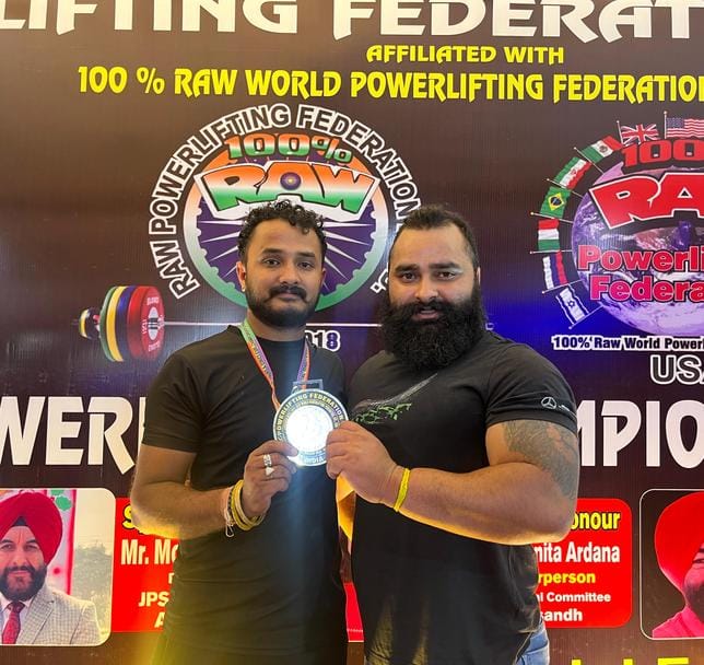 Rajat of Palampur won silver medal in National Power Lifting Competition