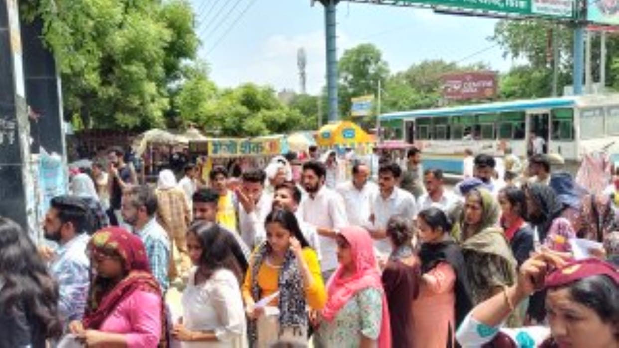 95.75 percent of students appeared for the exam in two days
