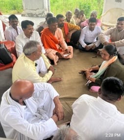Villagers staged a sit-in to remove the cemetery