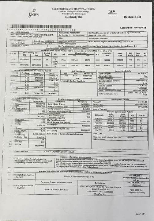 After going viral on social media, the airport authority made a DD for the bill of Rs 94.43 lakh