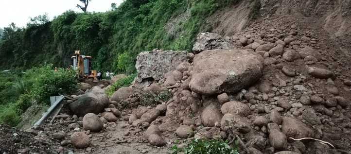 Six houses and five cowsheds damaged due to heavy rain, many roads closed
