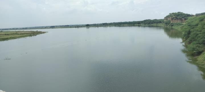 Yamuna swelled due to water released from Kota Barrage
