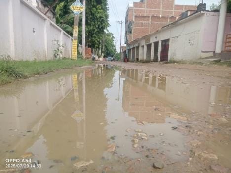 Many roads from city to village are flooded due to heavy rains