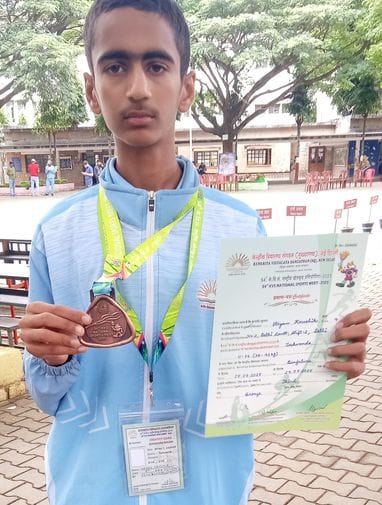 Aryan won bronze medal in Taekwondo