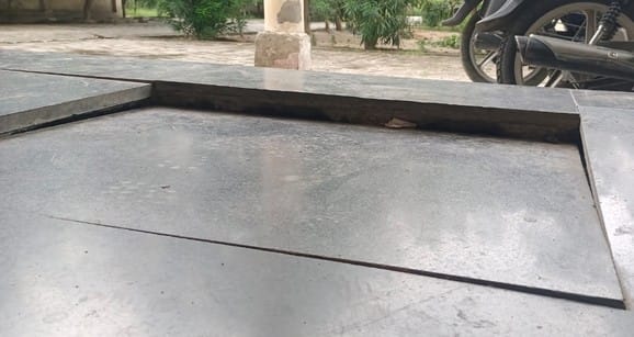 The floor of the postmortem house has sunk...three cameras are also damaged