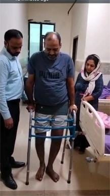 Successful operation of complex hip in the civil hospital of the cantonment, the patient was bedridden for five months