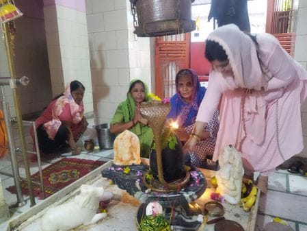 Nag Panchami festival was celebrated by worshipping Shivalinga and the serpent god
