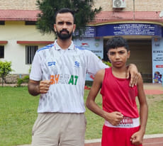 Sachin won gold in state level boxing, welcomed