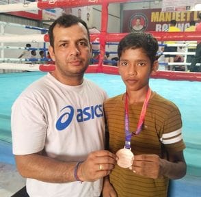 Vansh won bronze medal in Sub Junior State Boxing Competition