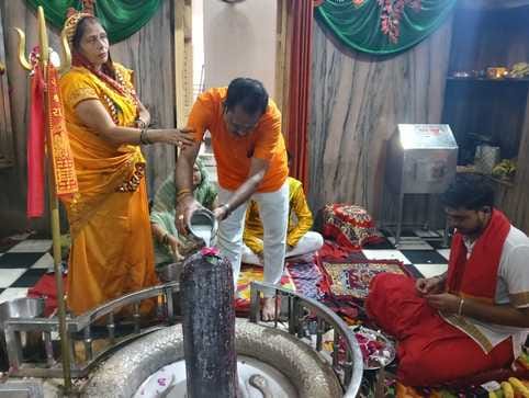 Milk was fed to the serpent god and Shiva was worshipped in temples