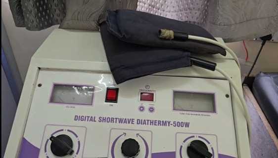 Machines lying broken in physiotherapy center of civil hospital