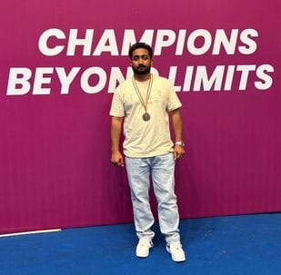 Abuzar Hamza of Badaun got bronze medal in Pre UP State Shooting