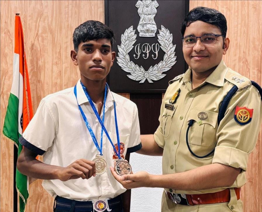 Athletics competition winner Bhim Pratap honored