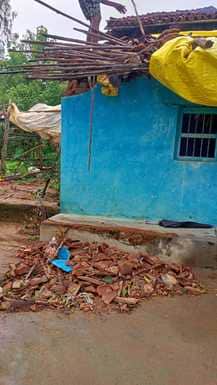 Terror of wild elephants in Guruvahi, Sarpanch's house targeted