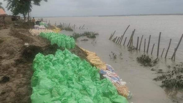 Saryu river started receding