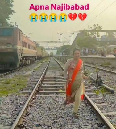 A girl made a reel of running fearlessly on the railway track, RPF started investigation