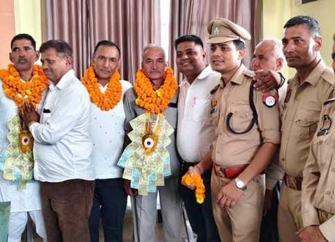 Three home guards were given farewell on retirement