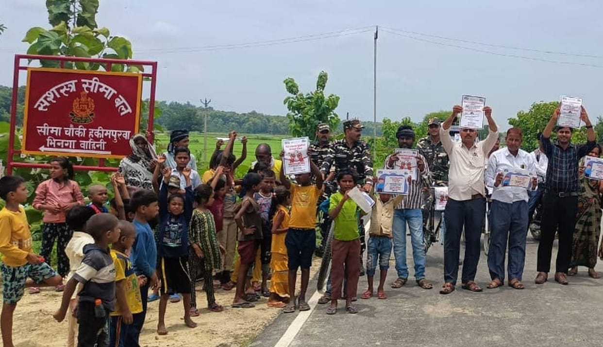 Awareness was created by organizing a bicycle rally