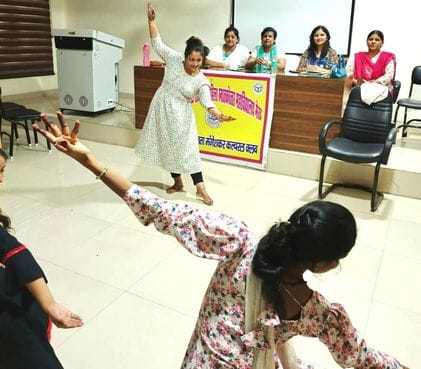 Students were given information about Kathak dance