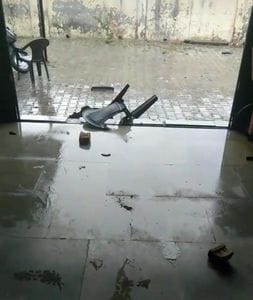 There was a ruckus at the sub-stations due to non-availability of electricity, chairs were broken, bricks and stones were thrown