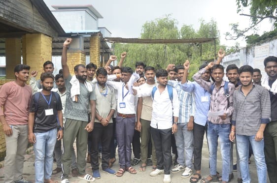 Students protested after failing in political science exam