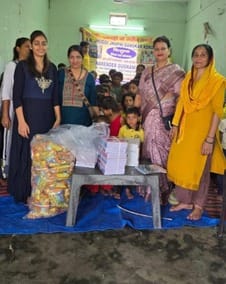 Stationery distributed to needy children