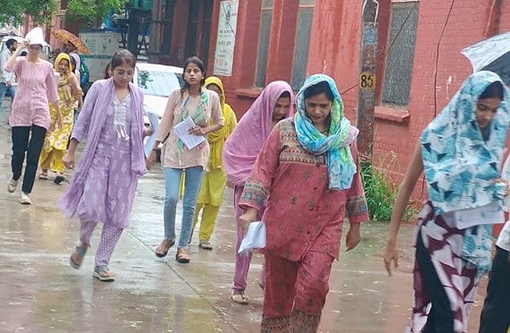Before HTET, rains tested the candidates