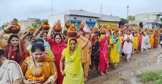 Kalash Yatra was organized at the inauguration of the three-day Sri Krishna Maha Mahotsav at ISKCON temple