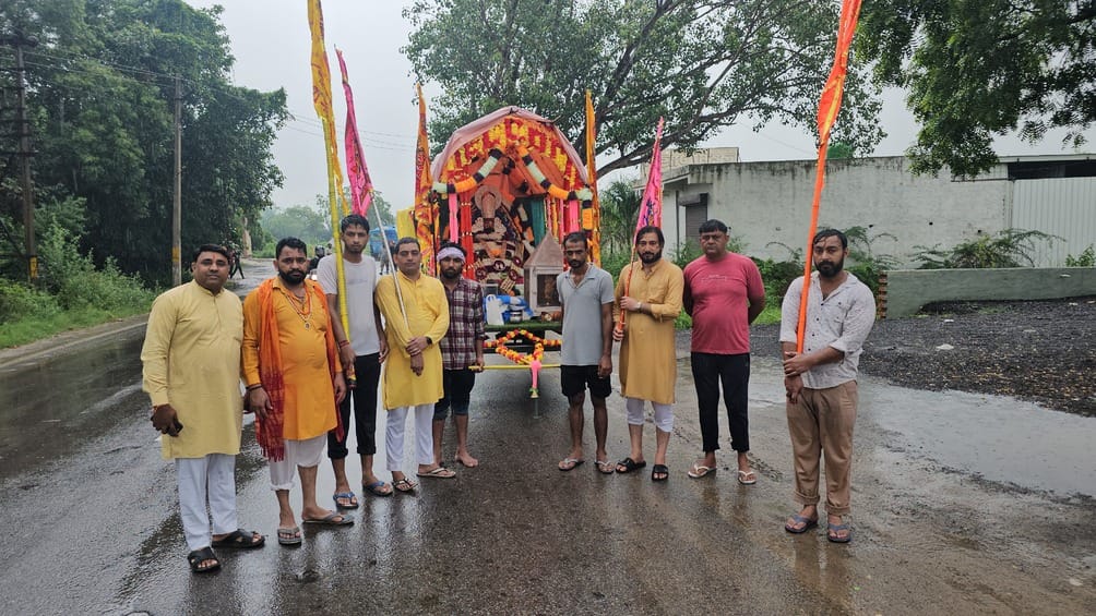 Rath Yatra on foot started from Gubhana to Chulkana Dham of Panipat