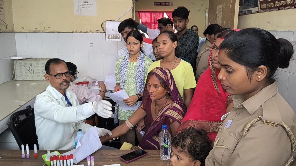 With the increasing number of infections, the queue for testing has become longer