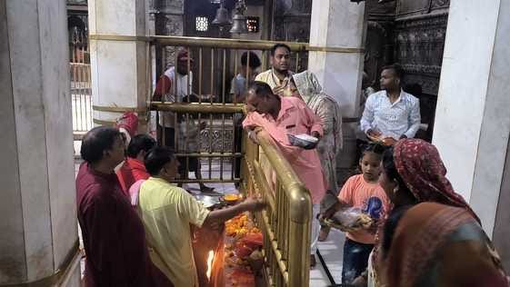 A wave of faith surged, the temple echoed with chants the whole day