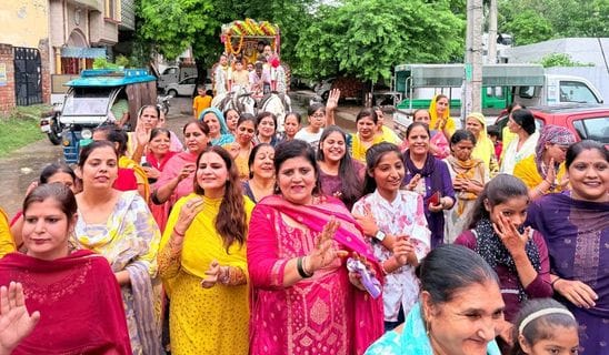 Devotees rejoice in the Rath Yatra of Maa Baglamukhi