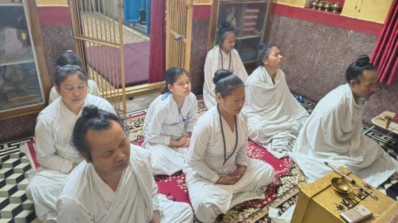 Followers from Uttarakhand prayed at Anand Bodhi