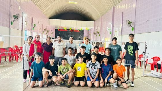 All games except badminton were postponed due to rain in Jhajjar section