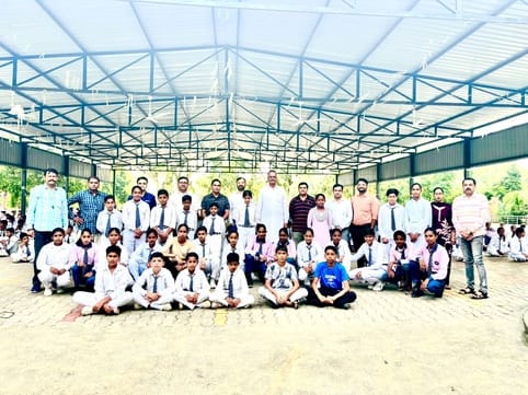 Girls of Rupavas School hoisted the flag in block level sports