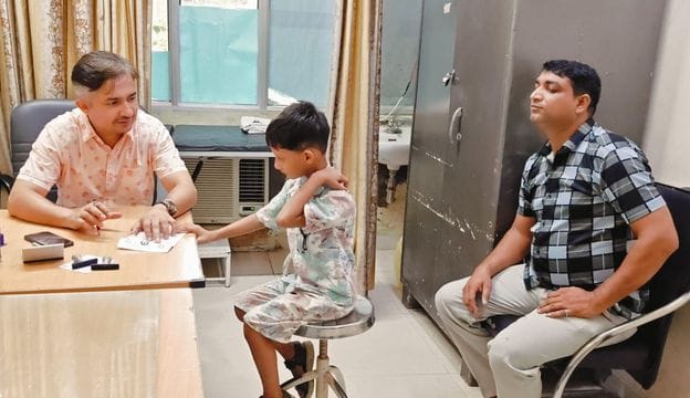 Check up in medical assessment camp