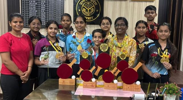 Green Park players won 25 medals in CBSE Cluster-4 Table Tennis